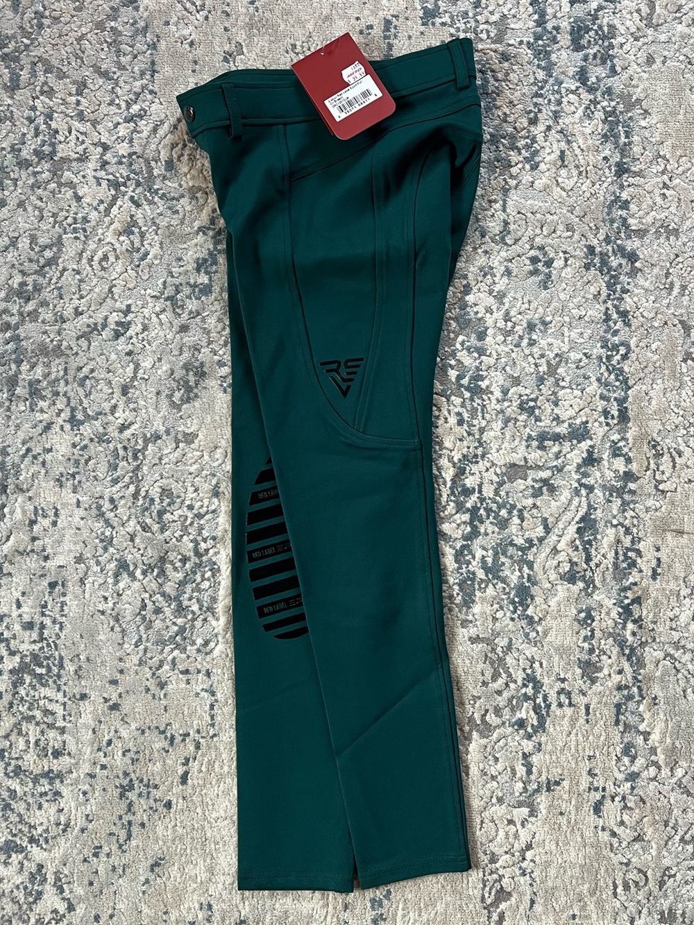 Elation Red Label Kids Pull-On Horseback Riding Pants in Emerald Green